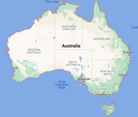 Australia map 550x650